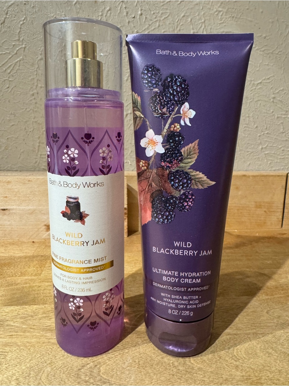 NWT Wild Blackberry Jam Fragrance Mist & Body Cream Bundle